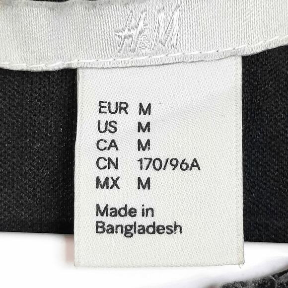 H&M Lace‎ Dress Gray with Black Lining 3/4 Sleeve Women's Size Medium - Picture 10 of 14